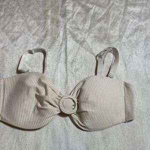 H&M Elegant Cream Striped swimming Women's Bra size 12
